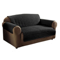 Schwarz - Front - Couch-Schutz - Sofa-Schutzbezug, gesteppt, wasserabweisend