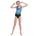 Schwarz-Blau - Side - Speedo - Badeanzug Spritzschutz  für Mädchen - Kostüm
