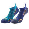 Blau - Front - 1000 Mile - Liner Socken für Herren (2er-Pack)