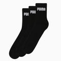 Schwarz - Side - Puma - "Quarter" Socken für Herren (3er-Pack)