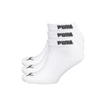 Weiß - Front - Puma - "Quarter" Socken für Herren (3er-Pack)