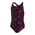 Schwarz-Pink - Front - Speedo - "Boom" Badeanzug Spritzschutz  für Mädchen - Kostüm