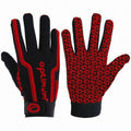 Rot-Schwarz - Front - Optimum - Kinder Handschuhe "Velocity", Rugby Ganzer Finger