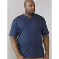 Marineblau - Side - Duke Herren D555 Kingsize Signature-1 Baumwolle T-Shirt