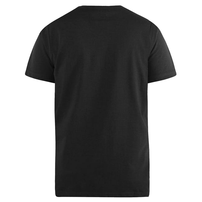 Schwarz - Back - Duke Herren D555 Kingsize Signature-1 Baumwolle T-Shirt