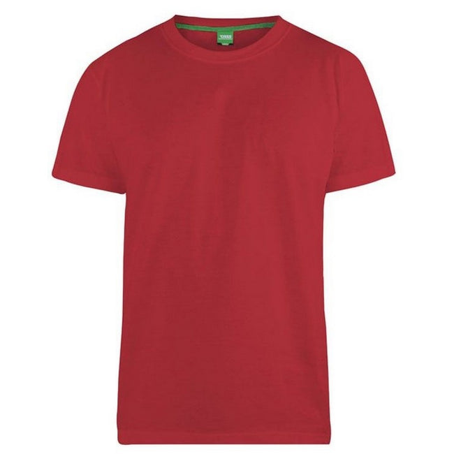 Rot - Front - Duke Herren T-Shirt Flyers-2 mit Rundhalsausschnitt