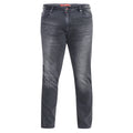 Grau Stonewash - Front - Duke Herren Stretch-Jeans Benson, Tapered Fit, King Size