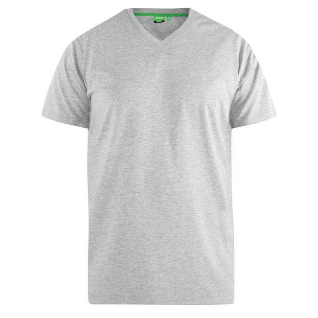 Schwarz-Grau - Lifestyle - Duke Herren T-Shirt Fenton D555, Rundhalsausschnitt, 2er-Packung