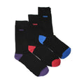 Blau-Rot-Violett - Front - Duke - "Pheonix" Socken für Herren (3er-Pack)