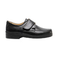 Schwarz - Front - Roamers Herren Schuhe mit Klettverschluss, breite Passform