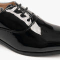 Schwarz glänzend - Pack Shot - Goor Jungen Oxford-Schuhe - Schnürschuhe, Glanzleder