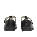 Schwarz matt - Side - Boulevard Mädchen Schuhe mit Klettverschluss