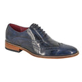 Marineblau - Front - Goor - Herren Oxford-Schuhe, Brüniert