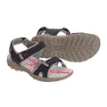 Marineblau-Grau - Lifestyle - PDQ Damen Sport Sandale - Trekkingsandale mit Klettverschluss