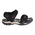 Schwarz - Front - PDQ Damen Sport Sandale - Trekkingsandale mit Klettverschluss
