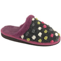 Violett-Grau - Front - Sleepers Donna Damen Hausschuhe - Pantoffeln