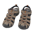 Dunkles Taupe-Orange - Side - PDQ Herren Sandale - Trekking-Sandale