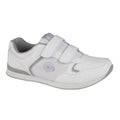 Weiß-Grau - Front - Dek Drive Herren Gras-Bowl-Schuhe mit Klettverschluss, im Sneaker-Stil