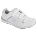 Weiß - Front - Dek Damen Kitty Gras-Bowl-Schuhe - Sneakers - Turnschuhe mit Klettverschluss