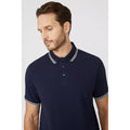 Marineblau - Side - Maine - Poloshirt Mit kontrastfarbenen Streifen für Herren
