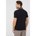 Schwarz - Back - Maine - Poloshirt Mit kontrastfarbenen Streifen für Herren