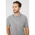 Grau - Side - Maine - Poloshirt Mit kontrastfarbenen Streifen für Herren