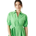 Grün - Side - Maine - Hemdblusenkleid Midi für Damen