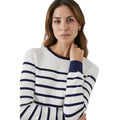 Marineblau-Weiß - Side - Principles - Pullover für Damen