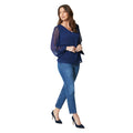 Marineblau - Lifestyle - Principles - Bluse V-Ausschnitt für Damen