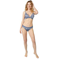 Marineblau - Pack Shot - Mantaray - Bikini Oberteil Front mit Knoten für Damen