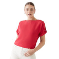 Rot - Front - Dorothy Perkins - Bluse für Damen  Krempelärmel