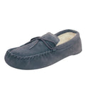 Dunkelblau - Front - Eastern Counties Leather Unisex Moccasins mit weicher Sohle.