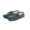 Dunkelblau - Back - Eastern Counties Leather Unisex Moccasins mit weicher Sohle.