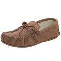 Kamelfarben - Front - Eastern Counties Leather Unisex Moccasins mit harter Sohle