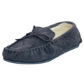 Dunkelblau - Front - Eastern Counties Leather Unisex Moccasins mit harter Sohle