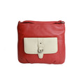 Rot - Front - Eastern Counties Leather zweifarbige Damenhandtasche Jemma