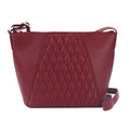 Cranberry - Front - Eastern Counties Leather - Damen Handtasche "Alegra", Gesteppt