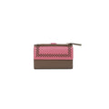 Blaugrün-Rosenrot - Front - Eastern Counties Leather - "Keira" Brieftasche für Damen