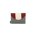 Grau-Rot - Front - Eastern Counties Leather - "Tia"  Gesteppt Brieftasche für Damen