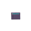 Violett-Türkis - Front - Eastern Counties Leather - "Isobel" Kontrast Brieftasche für Damen