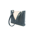 Marineblau-Elfenbein - Side - Eastern Counties Leather - Handtasche "Alice", Kontrasteinsatz, Leder