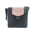 Marineblau-Rose - Front - Eastern Counties Leather - Damen Handtasche "Janie", Leder