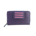 Violett-Rosenrot - Front - Eastern Counties Leather - "Sabrina"  Leder Brieftasche für Damen
