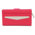 Pink-Grau - Front - Eastern Counties Leather - "Hayley"  Leder Brieftasche