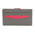 Grau-Pink - Front - Eastern Counties Leather - "Hayley"  Leder Brieftasche