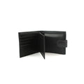 Schwarz - Back - Eastern Counties Leather - "Grayson"  Leder Brieftasche Zweifach gefaltet für Herren-Damen Unisex