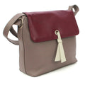 Blaugrün-Burgunderrot - Side - Eastern Counties Leather - Damen Handtasche "Zada", Leder