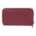Cranberry-Hellgrau - Back - Eastern Counties Leather - "Ferne"  Leder Brieftasche Blockfarben für Damen