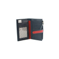 Marineblau-Rot - Lifestyle - Eastern Counties Leather -  Leder Brieftasche Kontrast für Damen