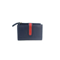 Marineblau-Rot - Front - Eastern Counties Leather -  Leder Brieftasche Kontrast für Damen